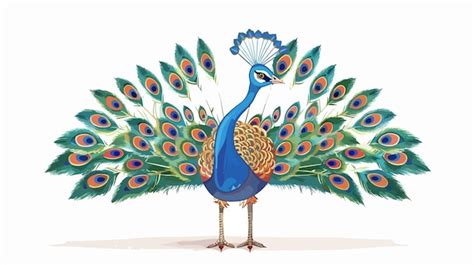 A Drawing Of A Peacock With The Words Peacocks On It Premium Ai Generated Vector