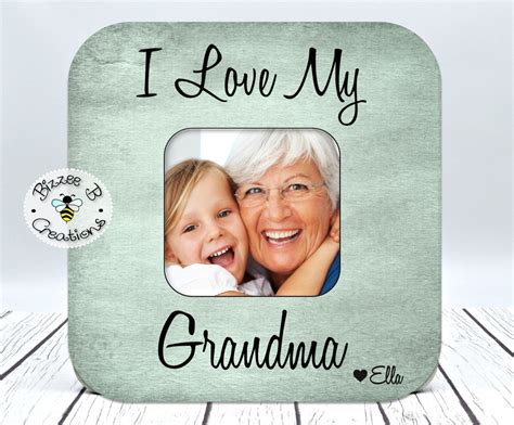 Custom Picture Frame T For Mom I Love My Grandma Grandma Etsy