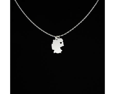 Germany Necklace - Germany Jewelry - Germany Gift - Sterling Silver - Etsy