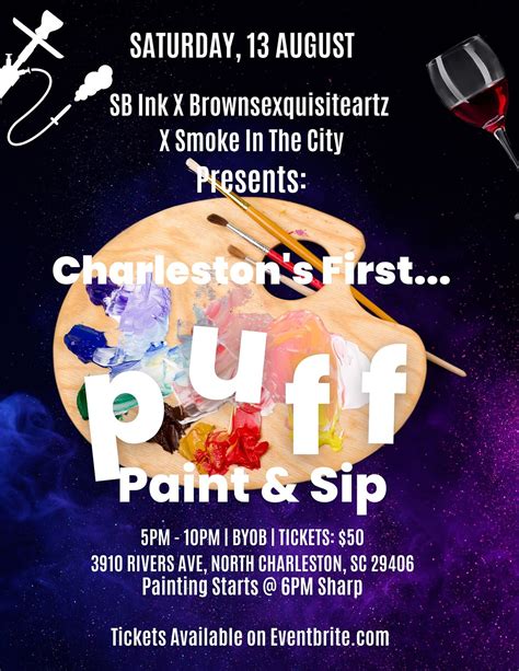 Puff Paint & Sip at Event Center, North Charleston on 13th August, 2022
