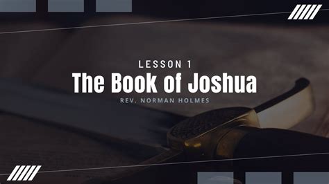 Lesson 1 The Book Of Joshua Youtube