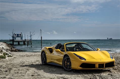 Wallpaper Yellow Side View Sports Car Spider Coupe Performance