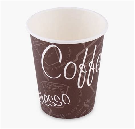 3d Printed White And Brown Disposable Plastic Paper Tea Cup 65 Ml