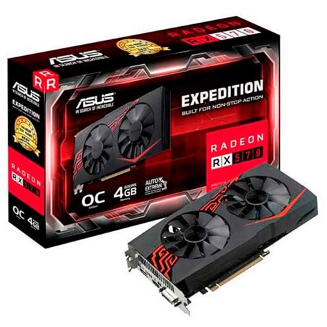 Placa De Vídeo Asus Radeon Expedition Rx 570 Oc 4gb Ex Rx570 O4g Gddr5