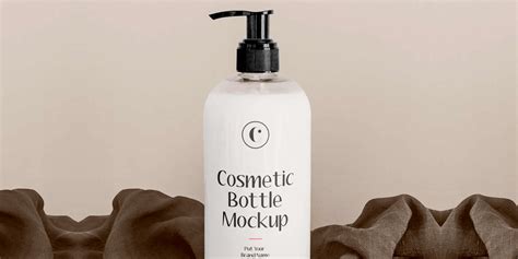 Pump Dispenser Cosmetics Bottle Free PSD Mockup Mockupfreebies