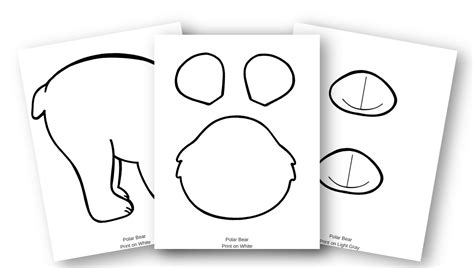 Printable Polar Bear Craft Template