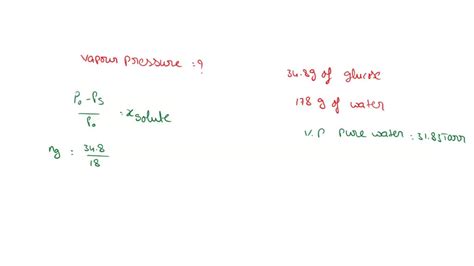 Solved Calculate The Vapor Pressure In Torr At 303 K In A Solution