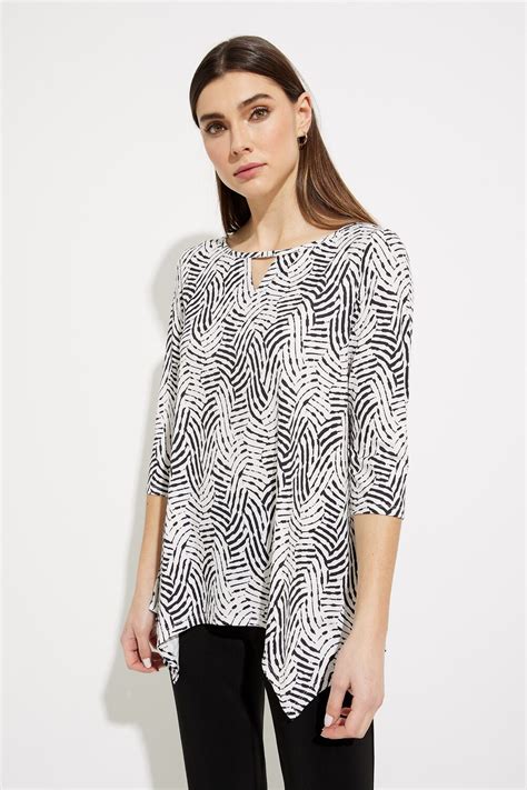 Geometric Line Pattern Blouse Style P23103 1ère Avenue