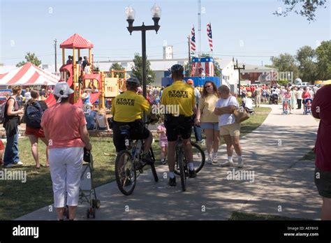 Two State Troopers On Bikes During The Nebraska State Fair Lincoln