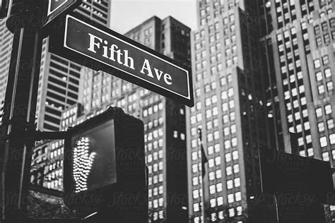 "NY Street Detail, Fifth Avenue, Traffic, Buildings,stop" by Stocksy ...