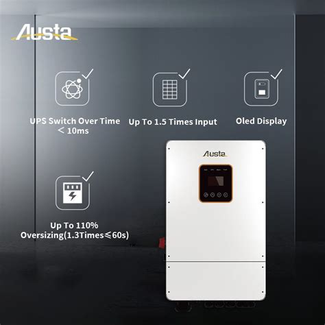 IP65 Single Phase 8kw Home Power System On Off Grid Hybrid Inverter