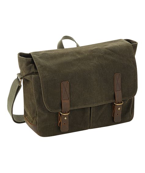 Heritage Waxed Canvas Messenger Bagtas 08030