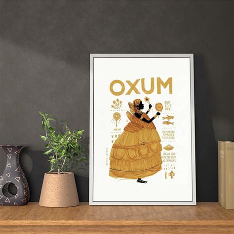 Quadro Oxum Orixá Umbanda Candomblé Decorativo Oxalá Elo7