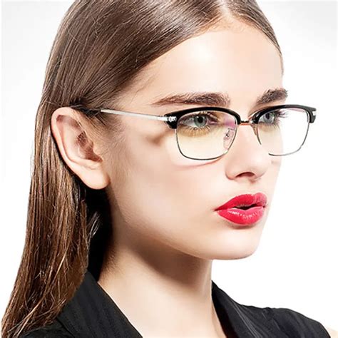 New retro man Eyes frames diopter frames for spectacles Smi Rimless ...