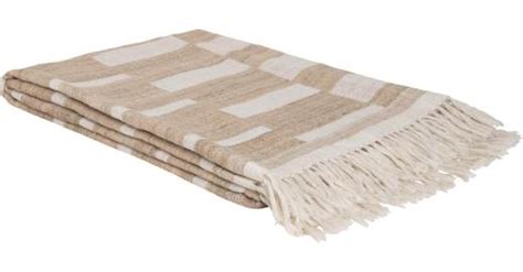 Bali Plaid En Laine Et Soie 170 X 130 Cm Naturel Habitat