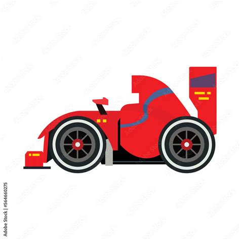 Racing Car emoji vector red cartoon Stock Vector | Adobe Stock