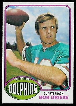 Bob Griese Topps Vintage Football Card Gallery