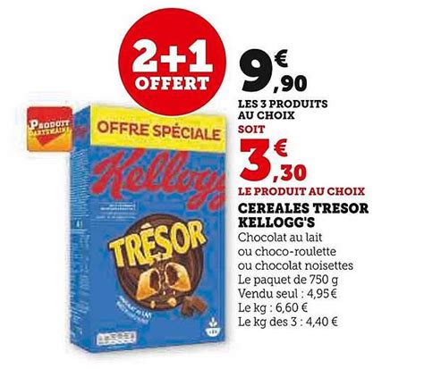 Promo Céréales Trésor Kellogg s chez U Express iCatalogue fr