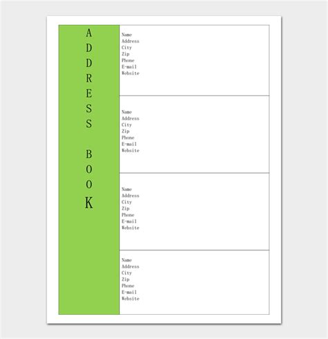 20 Printable Address Book Templates [100% FREE & Easy to Edit]