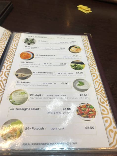 Menu At Kurdistan Restaurant London London