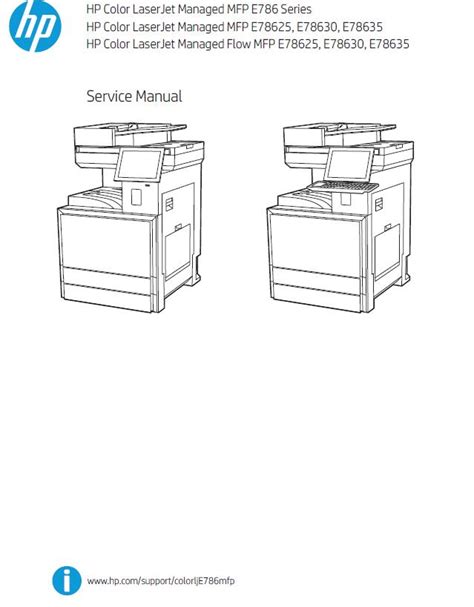 Hp Color Laserjet Managed Mfp E78625e78630e78635flow Mfp E78625