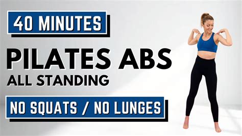 40 Min PILATES ABSSLIM WAIST WORKOUTLow Impact ToningALL STANDING