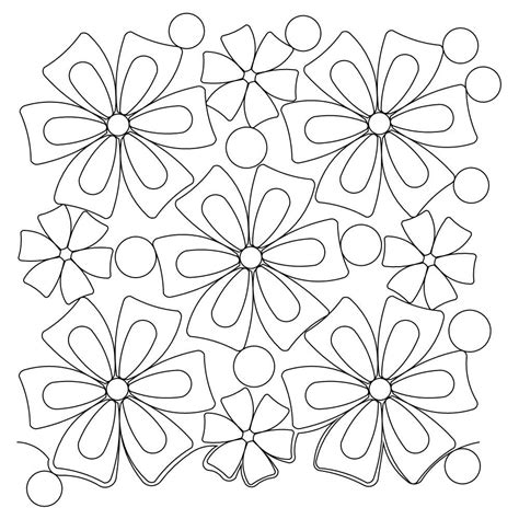 Spring Flower Edge To Edge Computerized Digitized Quilting Pattern