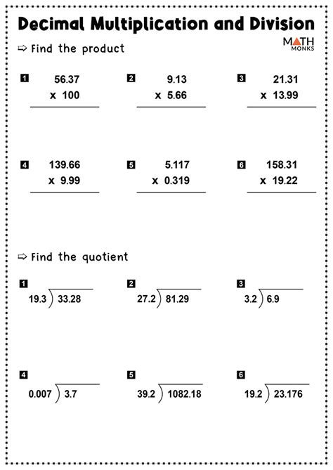 Grade Multiplication And Division Practice