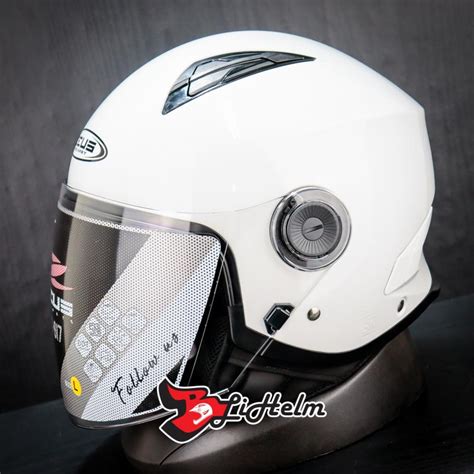 Jual HELM ZEUS ZS 617 SOLID WHITE HALF FACE SNI Shopee Indonesia