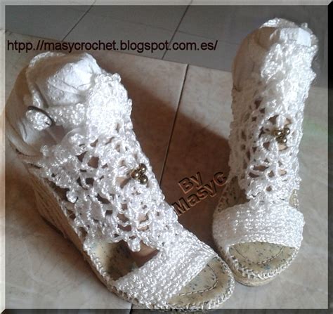 Mi Crochet Crochet Zapato Blanco Mujer Modelo Fashion