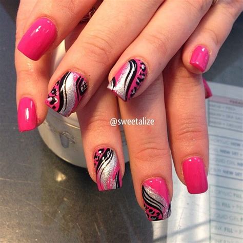 Ink361 The Instagram Web Interface Makeup Nails Designs Rhinestone Nails Pink Black Nails