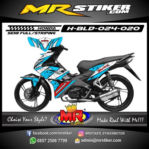 Stiker Motor Decal Honda Supra Gtr Tech Gradation Colorful