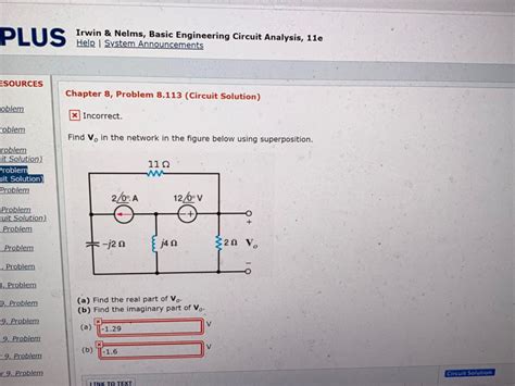 Solved PLUS Irwin Nelms Basic Engineering Circuit Analysis Chegg