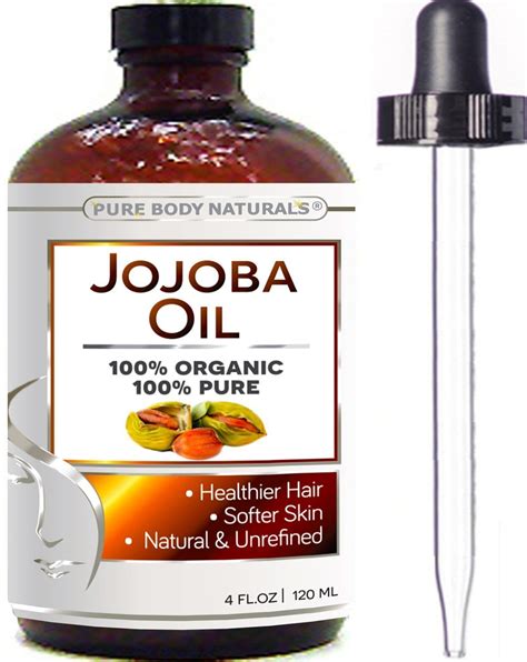 Organic Cold Pressed Organic Jojoba Oil 4 Fl Ounce Pure Body Naturals