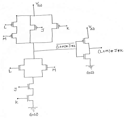 Solved Design CMOS Using PMOS NMOS Transistors Circuit For Boolean