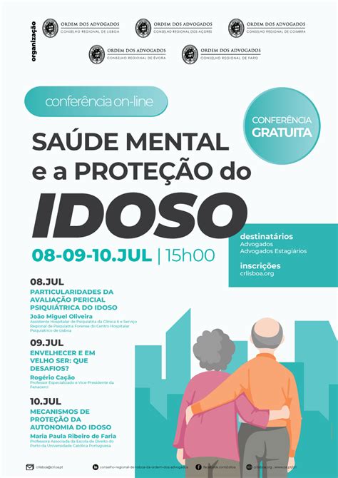 Conferências On Line A Saúde Mental E Proteção Do Idoso 8 9 E 10 De