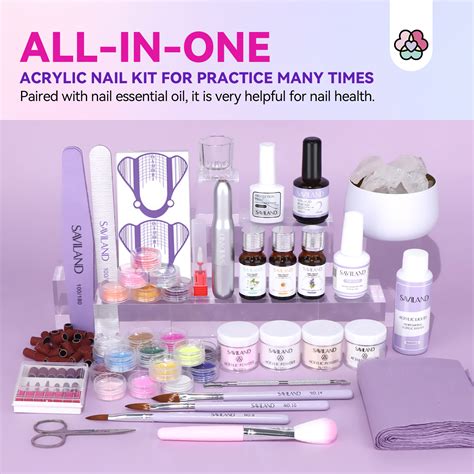 Saviland Professional All In One Acrylic Nail Kit With Drill Essential