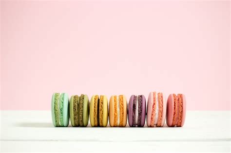 Premium Photo Sweet And Colorful French Macaroons Or Macaron On White