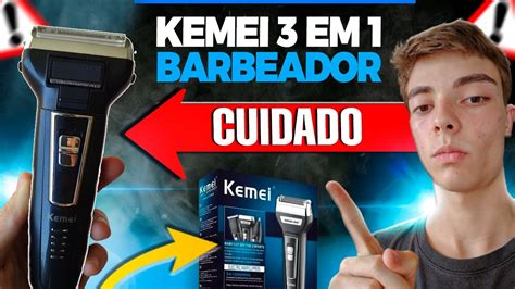 DEPOIMENTO Barbeador Kemei 3 Em 1 Vale A Pena Barbeador Kemei 3 Em 1