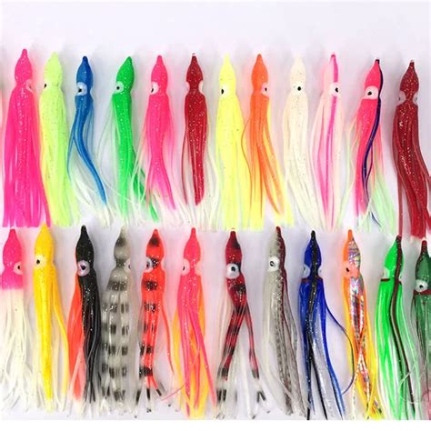 Customized 4cm 24cm Soft Plastic Trolling Fishing Using Octopus Skirts