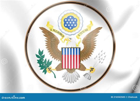 Great Seal Of The United States 3d Illustration Stock Illustration