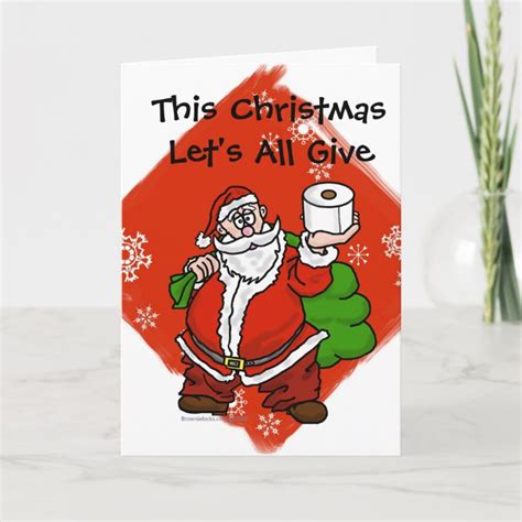 COVID-19 Funny Toilet Paper Gift Christmas Card | Zazzle.com