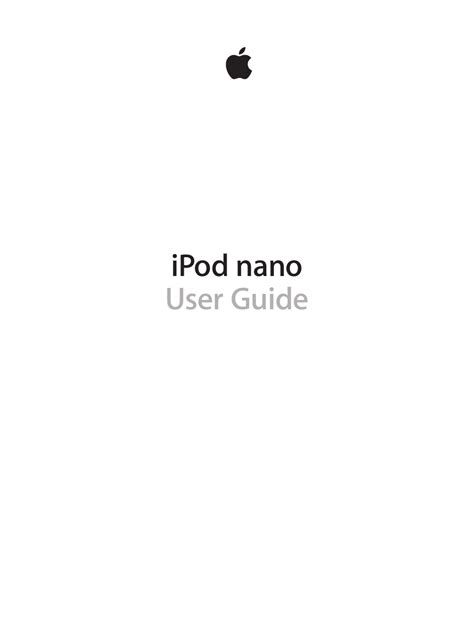 Ipod Nano Manuals User Guide