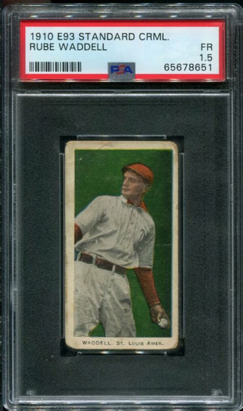 1910 E93 Standard Caramel Rube Waddell PSA 1 5 HOF 65678651 All