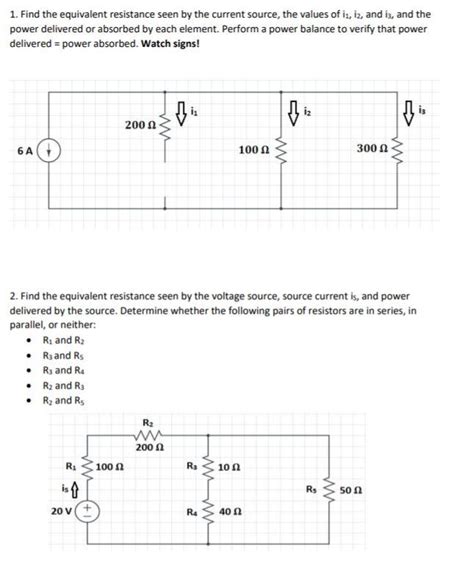 Solved Find The Equivalent Resistance Seen By The Current Chegg