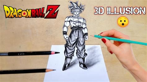 How To Draw Goku Mastered Ultra Instinct Goku Drawing Easy Full Body Step By Step 3d Drawing