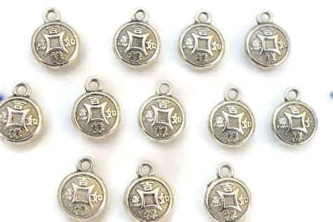 12 Money charms lucky charms Chinese money by EnchantedCharmsEtc