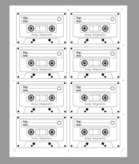 Karaoke Song Request Slip 8 Per Page Printable Etsy Artofit