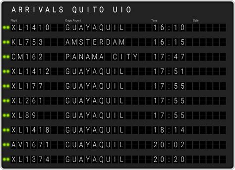 Quito Mariscal Sucre Airport [UIO] Arrivals & Flight Schedules