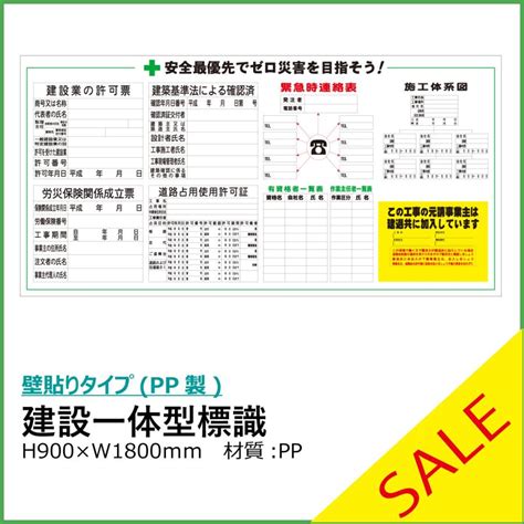 建設現場標識 900×1800mm 施工体系図 壁貼り 【特注できます】 Jx 11 道路保安資材市場 Yahoo店 通販